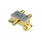 Monoprice PREMIUM 2 way Coax Cable Splitter F type Screw - 5~2400 MHz (for Video VCR Cable TV antenna)