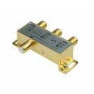 Monoprice PREMIUM 3 way Coax Cable Splitter F type Screw - 5~2400 MHz (for Video VCR Cable TV antenna)