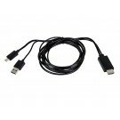 Monoprice - MHL HDMI Cable for Samsung Galaxy SIII & S4 - Black