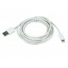 Monoprice 10ft MFi Certified Lightning™ to USB Charge/ Sync Cable for iPad®, iPhone®, and iPod® - White