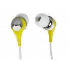 Enhanced Bass Earphones with Built-in Microphone and Play/Pause Controls - Yellow