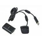 Monoprice - Play & Charge Pack Kit for Xbox 360 - Black