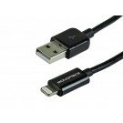 Monoprice - 6ft MFi Certified Lightning™ to USB Charge/ Sync Cable for iPad®, iPhone®, and iPod® - Black