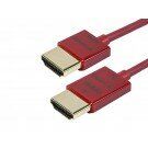 Monoprice - 15ft Ultra Slim Series High Performance HDMI® Cable w/ RedMere® Technology - RED