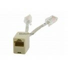 Monoprice T Adapter Cat5e 2M/1F - 6 inch
