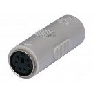 Monoprice - PS2 coupler - Mini DIN6 F/F, Molded Gender Changers
