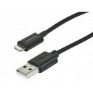 Monoprice - 10ft MFi Certified Lightning™ to USB Charge/ Sync Cable for iPad®, iPhone®, and iPod® - Black