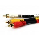 Monoprice 3ft Triple RCA Stereo Video Dubbing Composite Cable (3 x RG59U)