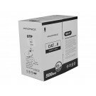Monoprice - 1000FT 24AWG Cat6 550MHz UTP Stranded, In-Wall Rated (CM), Bulk Ethernet Bare Copper Cable - White