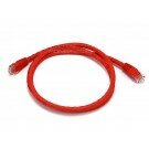 Monoprice 3FT 24AWG Cat6 500MHz Crossover Bare Copper Ethernet Network Cable - Red
