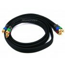 Monoprice 6ft 18AWG CL2 Premium 3-RCA Component Video Coaxial Cable (RG-6/U) - Black