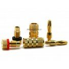 1 pair of High-Quality Copper Speaker Banana Plugs - Closed Screw Type [JX-74043]