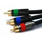 Monoprice 50ft 18AWG CL2 Premium 3-RCA Component Video Coaxial Cable (RG-6/U) - Black