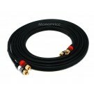 Monoprice 12ft Premium 2 RCA Plug/2 RCA Plug M/M 22AWG Cable - Black