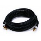 Monoprice 25ft Premium 2 RCA Plug/2 RCA Plug M/M 22AWG Cable - Black 