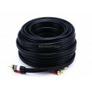 Monoprice 50ft Premium 2 RCA Plug/2 RCA Plug M/M 22AWG Cable - Black 