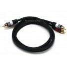 Monoprice/Solidmate 3ft Premium 2 RCA Plug/2 RCA Plug M/M 22AWG Cable - Black 