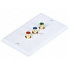 Monoprice 3 RCA Component Two-Piece Inset Wall Plate (RGB) - Coupler Type