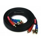 Monoprice 6ft 22AWG 5-RCA Component Video/Audio Coaxial Cable (RG-59/U) - Black
