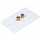 Monoprice High Quality Banana Binding Post Two-Piece Inset Wall Plate for 1 Speaker - Coupler Type 