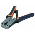 Monoprice - 3 Ways Modular Plug Crimps, Strips, and Cuts Tool with Ratchet [HT-L2182R]