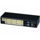 Monoprice - 4-Port USB PS2 Combo KVM Switch with Cables - Retail