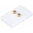 Monoprice High Quality Banana Binding Post Wall Plate for 1 Speaker - Coupler Type 