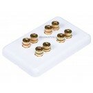 Monoprice High Quality Banana Binding Post Wall Plate for 4 Speaker - Coupler Type