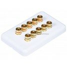 Monoprice High Quality Banana Binding Post Wall Plate for 5 Speaker - Coupler Type