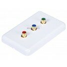 Monoprice 3 RCA Component Wall Plate (RGB) - Coupler Type