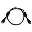 3ft 28AWG High Speed HDMI Cable w/Ferrite Cores - Black
