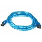 Monoprice - 6ft SATA External Round Cable - eSATA to eSATA (Type I to Type I) - UV Blue
