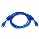 6ft 28AWG High Speed HDMI Cable w/Ferrite Cores - Blue