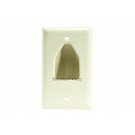 Monoprice 1-Gang Recessed Low Voltage Cable Wall Plate - Lite Almond