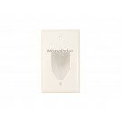 Monoprice 1-Gang Recessed Low Voltage Cable Wall Plate - White