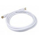 Monoprice 6ft RG6 (18AWG) 75Ohm, Quad Shield, CL2 Coaxial Cable with F Type Connector - White