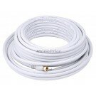 Monoprice 50ft RG6 (18AWG) 75Ohm, Quad Shield, CL2 Coaxial Cable with F Type Connector - White