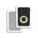 Monoprice - 5-1/4 Inches Kevlar 2-Way In-Wall Speakers (Pair) - 50W Nominal, 100W Max
