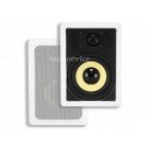 6-1/2 Inches Kevlar 2-Way In-Wall Speakers (Pair) - 60W Nominal, 120W Max