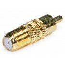 Monoprice RCA Male to F Female Adaptor - Gold Plated