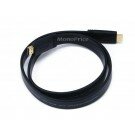 Monoprice 3ft 24AWG CL2 Flat High Speed HDMI Cable - Black