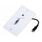 Monoprice VGA / 3.5mm Stereo Audio Wall Plate (Gold Plated)