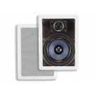 Monoprice - 6-1/2 Inches Polypropylene 2-Way In-Wall Speakers (Pair) - 40W Nominal, 80W Max.