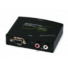 Monoprice VGA & R/L Stereo Audio to HDMI Converter w/ DC Adapter