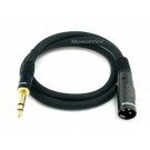 Monoprice 3ft Premier Series XLR Male to 1/4inch TRS Male 16AWG Cable (Gold Plated) 