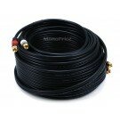 Monoprice 75ft Premium 2 RCA Plug/2 RCA Plug M/M 22AWG Cable - Black