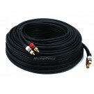 Monoprice 100ft Premium 2 RCA Plug/2 RCA Plug M/M 22AWG Cable - Black