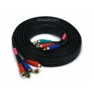 Monoprice 10ft 22AWG 5-RCA Component Video/Audio Coaxial Cable (RG-59/U) - Black