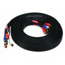 Monoprice 15ft 22AWG 5-RCA Component Video/Audio Coaxial Cable (RG-59/U) - Black
