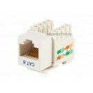 Monoprice Cat6 Punch Down Keystone Jack - White